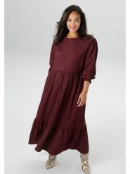 Aniston Sukienka w kolorze bordowym rozmiar: 50. Czerwone sukienki Aniston, bez wzorów, bez kołnierzyka, bez ramiączek, maxi. Za 74.28 zł.