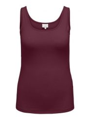 ONLY Carmakoma Top w kolorze bordowym rozmiar: L-50/52. Czerwone topy Only Carmakoma, l, bez wzorów, bez kołnierzyka, bez ramiączek. Za 50.45 zł.