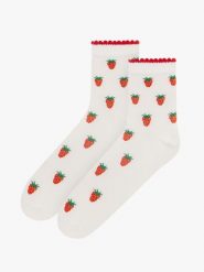 Skarpetki za kostkę damskie SKARPETY. Białe skarpetki Ryłko, bez wzorów, z bawełny. Za 24.99 zł.
