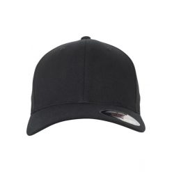 Czapka Flexfit bruhed twill. Czarne czapki z daszkiem FLEXFIT, bez wzorów, z bawełny, eleganckie. Za 76.70 zł.