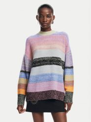 Desigual Sweter Moncton 24WWJF28 Kolorowy Regular Fit. Swetry Desigual, l, bez wzorów, z syntetyku, bez ramiączek. Za 239.99 zł.