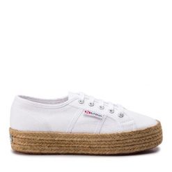 Espadryle Superga. Białe espadryle Superga, bez wzorów, bez obcasa. Za 179.99 zł.