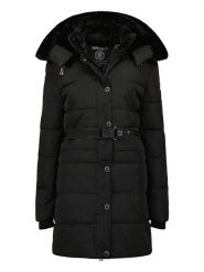 Geographical Norway Płaszcz pikowany "Bettino" w kolorze czarnym rozmiar: XL. Czarne płaszcze Geographical Norway, xl, bez wzorów, bez kaptura. Za 260.99 zł.