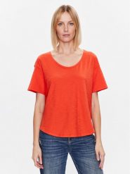 United Colors Of Benetton T-Shirt 3BVXD1033 Pomarańczowy Relaxed Fit. Brązowe t-shirty United Colors Of Benetton, xs, bez wzorów, z bawełny, bez kołnierzyka, bez ramiączek. Za 49.99 zł.