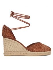 Castañer Espadryle Cora 026131-2000 Brązowy. Brązowe espadryle Castañer, bez wzorów, z materiału, bez obcasa. Za 849.99 zł.