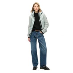 Damska kurtka hybrydowa z kapturem Superdry Storm. Szare kurtki Superdry, s, bez wzorów, z polaru, eleganckie, z kapturem. Za 552.90 zł.