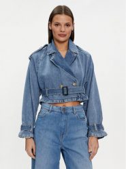 Liu Jo Kurtka jeansowa UA4233 DS059 Niebieski Regular Fit. Niebieskie kurtki Liu Jo, bez wzorów, z bawełny, bez kaptura. Za 649.99 zł.