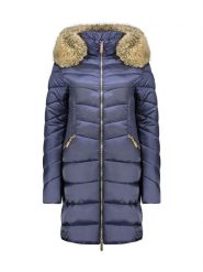 Canadian Peak Płaszcz zimowy "Bololitaeak" w kolorze granatowym rozmiar: L. Niebieskie płaszcze Canadian Peak, na zimę, l, bez wzorów, z puchu, bez kaptura. Za 266.03 zł.