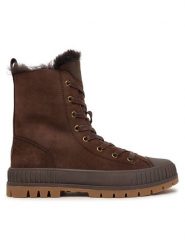EMU Australia Trzewiki Nomad Wanderer W13388 Brązowy ciemny. Brązowe botki Emu Australia, bez wzorów, ze skóry, bez obcasa, na płaskiej podeszwie, bez zapięcia. Za 774.99 zł.