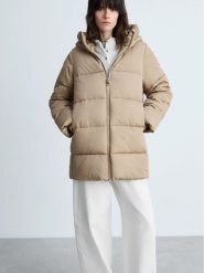 Mango Kurtka puchowa 87050306 Beżowy Regular Fit. Brązowe kurtki Mango, xs, bez wzorów, z puchu, bez kaptura. Za 349.99 zł.