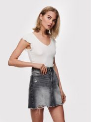 ONLY Bluzka Belia 15227187 Biały Regular Fit. Białe bluzki ONLY, xl, bez wzorów, z wiskozy, bez kołnierzyka, bez ramiączek. Za 39.99 zł.