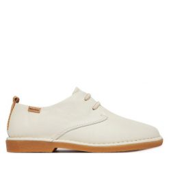 Półbuty Pikolinos. Białe półbuty wsuwane Pikolinos, bez wzorów, bez obcasa, na płaskiej podeszwie. Za 599.99 zł.