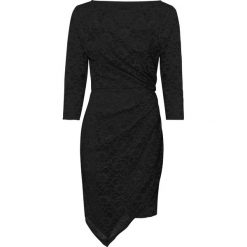 Sukienka z koronką. Niebieskie sukienki bonprix, bez wzorów, z koronki, eleganckie, bez kołnierzyka, bez ramiączek. Za 114.99 zł.