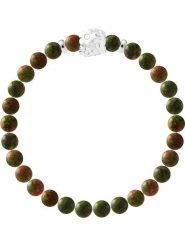 Pearline Bransoletka "Flowers" z kamieniem naturalnym rozmiar: onesize. Brązowe bransoletki Pearline, srebrne. Za 152.99 zł.