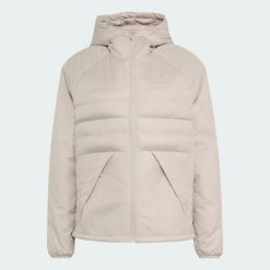 Ocieplana kurtka z kapturem Terrex Multi CLIMAWARM. Brązowe kurtki adidas, l, bez wzorów, z materiału, klasyczne, z kapturem. Za 599.00 zł.
