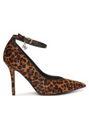 Guess Szpilki FLFNA3 LEA08 Brązowy. Brązowe szpilki Guess, z aplikacjami, bez obcasa, na szpilce, bez zapięcia. Za 714.99 zł.