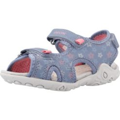 Sandały GEOX J SANDAL WHINBERRY G Niebieski. Niebieskie sandały Geox, bez wzorów, z syntetyku, sportowe, bez obcasa, bez zapięcia. Za 152.99 zł.