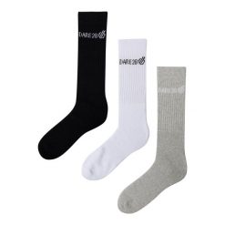 Skarpety Unisex Dla Dorosłych Crew (3 Sztuki). Białe skarpetki Dare 2b, bez wzorów, z bawełny. Za 95.99 zł.