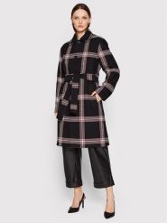 KARL LAGERFELD Płaszcz przejściowy Logo Check 220W1582 Czarny Relaxed Fit. Czarne płaszcze KARL LAGERFELD, xl, bez wzorów, z bawełny, bez kaptura. Za 2,999.00 zł.