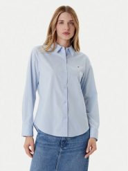 Tommy Hilfiger Koszula Ess WW0WW47169 Błękitny Regular Fit. Niebieskie koszule Tommy Hilfiger, bez wzorów, z bawełny, bez kołnierzyka, bez ramiączek. Za 239.99 zł.