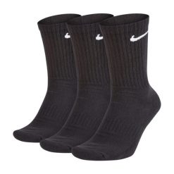 Amortyzowane Skarpety Codzienne Dla Dorosłych Unisex (zestaw 3 Sztuk). Czarne skarpetki Nike, bez wzorów. Za 104.99 zł.
