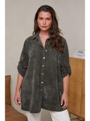 Curvy Lady Bluzka w kolorze khaki rozmiar: 40/42. Brązowe bluzki Curvy Lady, bez wzorów, klasyczne, bez kołnierzyka, bez ramiączek. Za 157.95 zł.