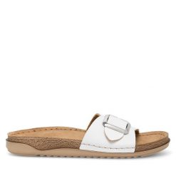 Klapki Inblu. Białe klapki Inblu, bez wzorów, bez obcasa, bez zapięcia. Za 119.99 zł.