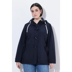 Damskie Kurtka softshellowa HYPRAR hydrofobowa guziki-kołki. Niebieskie kurtki Ulla Popken, plus size, bez wzorów, z materiału, bez kaptura. Za 479.99 zł.