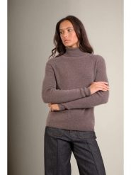 Perfect Cashmere Kaszmirowy golf "Elly" w kolorze szarobrązowym rozmiar: M. Brązowe swetry Perfect Cashmere, m, bez wzorów, z kaszmiru, bez ramiączek. Za 480.90 zł.