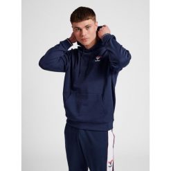 Bluza z kapturem Hummel IC Dayton. Niebieskie bluzy Hummel, m, bez wzorów, z bawełny, klasyczne, bez ramiączek, z kapturem. Za 250.15 zł.