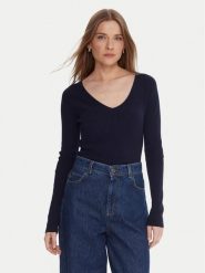 Kontatto Sweter 3M0818C Granatowy Slim Fit. Niebieskie swetry Kontatto, m, bez wzorów, z syntetyku, bez ramiączek. Za 249.99 zł.