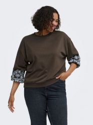 ONLY Carmakoma Bluza w kolorze brązowym rozmiar: L-50/52. Brązowe bluzy Only Carmakoma, l, bez wzorów, bez ramiączek, bez kaptura. Za 86.95 zł.