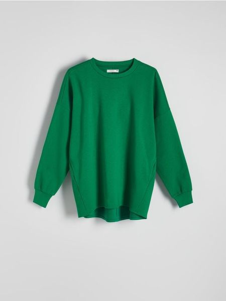 Bluza z kieszeniami - zielony. Zielone bluzy Reserved, l, bez wzorów, z bawełny, bez kaptura. W wyprzedaży za 39.99 zł.