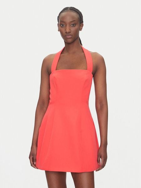 Bardot Sukienka koktajlowa 59857DB Czerwony Slim Fit. Czerwone sukienki Bardot, bez wzorów, z syntetyku, wizytowe, bez kołnierzyka, bez ramiączek. Za 299.99 zł.