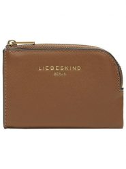 LIEBESKIND BERLIN Skórzany portfel "Lena" w kolorze jasnobrązowym - 11,5 x 8 x 1 cm rozmiar: onesize. Brązowe portfele Liebeskind Berlin, bez wzorów, ze lnu. Za 136.78 zł.