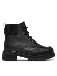Clarks Trapery Orianna Mid 261679044 Czarny. Czarne traperki Clarks, bez wzorów, ze skóry, bez obcasa, bez zapięcia. Za 1,069.00 zł.