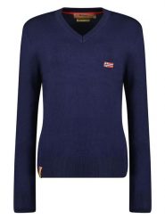 Geographical Norway Sweter "Falonne" w kolorze granatowym rozmiar: XXL. Niebieskie swetry Geographical Norway, xxl, bez wzorów, bez ramiączek. Za 114.95 zł.