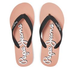 Japonki Pepe Jeans. Czarne japonki Pepe Jeans, bez wzorów, z jeansu. Za 99.99 zł.