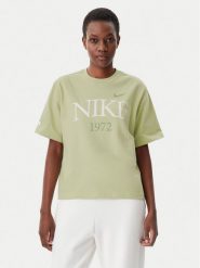 Nike T-Shirt FQ6600 Zielony Loose Fit. Zielone t-shirty Nike, m, bez wzorów, z bawełny, bez kołnierzyka, bez ramiączek. Za 189.99 zł.