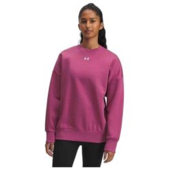 Bluza Damska Under Armour Dresowa Bez Kaptura Oversize Rival Fleece. Fioletowe bluzy Under Armour, na zimę, bez wzorów, z dresówki, bez ramiączek, bez kaptura. W wyprzedaży za 136.25 zł.