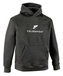 Bluza rozgrzewkowa Slopers. Czarne bluzy FELSENFEST, l, z aplikacjami, z materiału, bez ramiączek, z kapturem. Za 289.99 zł.