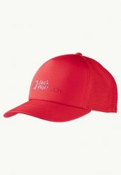 JACK WOLFSKIN Czapka z daszkiem Uson Cap red glow. Czerwone czapki z daszkiem Jack Wolfskin, bez wzorów, z elastanu, sportowe. Za 62.90 zł.