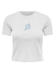 ONLY T-Shirt Kira 15346419 Biały Regular Fit. Białe t-shirty ONLY, xl, bez wzorów, z bawełny, bez kołnierzyka, bez ramiączek. Za 64.99 zł.