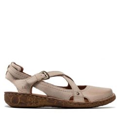 Sandały Josef Seibel. Brązowe sandały Josef Seibel, bez wzorów, bez obcasa, na płaskiej podeszwie, bez zapięcia. Za 469.99 zł.