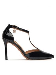 Nine West Szpilki WS21582-01 Czarny. Czarne szpilki Nine West, bez wzorów, z materiału, bez obcasa, na szpilce, bez zapięcia. Za 229.99 zł.