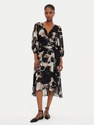 DKNY Sukienka codzienna DD4E6573 Czarny Regular Fit. Czarne sukienki DKNY, na co dzień, bez wzorów, z syntetyku, bez kołnierzyka, bez ramiączek, proste. Za 419.99 zł.