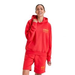 Bluza DIADORA HOODIE MANIFESTO. Niebieskie bluzy Diadora, l, bez wzorów, z bawełny, bez ramiączek, z kapturem. Za 129.99 zł.