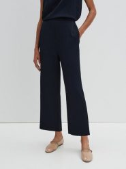 Someday Spodnie w kolorze granatowym rozmiar: 40. Niebieskie spodnie materiałowe someday., bez wzorów, z materiału, z podwyższonym stanem. Za 176.91 zł.