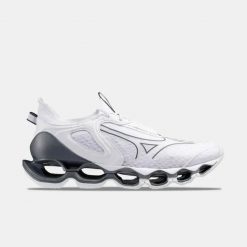 Buty biegowe Mizuno Wave Prophecy 14 Blanc Métallique. Białe buty do biegania Mizuno, bez wzorów, z materiału, bez zapięcia, do biegania, mizuno wave. Za 824.50 zł.