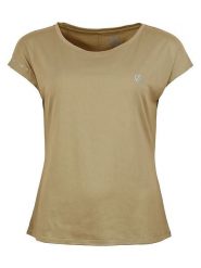 Peak Mountain Koszulka funkcyjna "Azoka" w kolorze szarobrązowym rozmiar: L. Brązowe t-shirty sportowe Peak Mountain, l, bez wzorów, z materiału, bez ramiączek, outdoorowe. Za 78.66 zł.